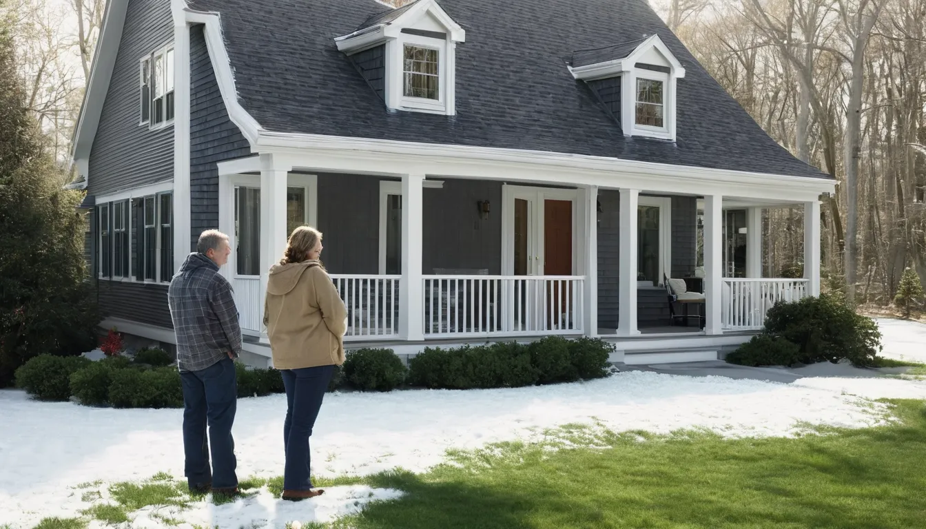 A Taunton home with new windows and fresh vinyl siding on a bright winter morning